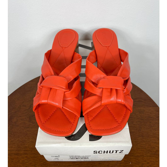 SCHUTZ Shoes - Schutz Pitanie Sandal In Flame Orange Size 9.5